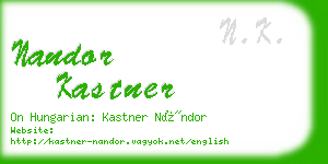 nandor kastner business card